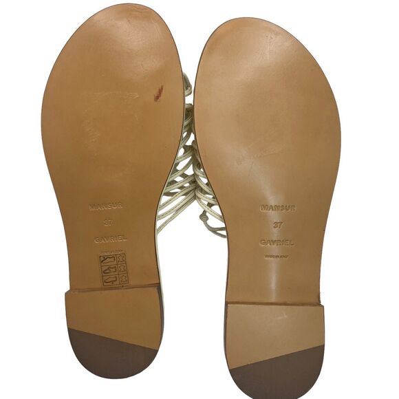 Mansur Gavriel Womens Mignon Strappy Slides In Crema Size 37 - Picture 7 of 8